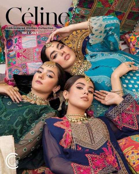 Charizma Celine Luxury embroidery chiffon collection 